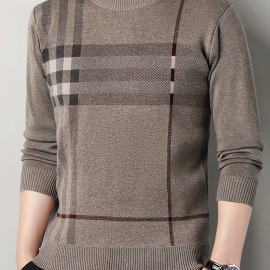 Men's Stylish Loose Knitted Sweater - Casual Breathable Long Sleeve Turtleneck for Outdoor Activities