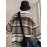 Men's Stylish Vintage Style Color Matching Knitted Pullover, Casual Breathable Long Sleeve Crew Neck Top For City Walk Street Hanging Outdoor Activities